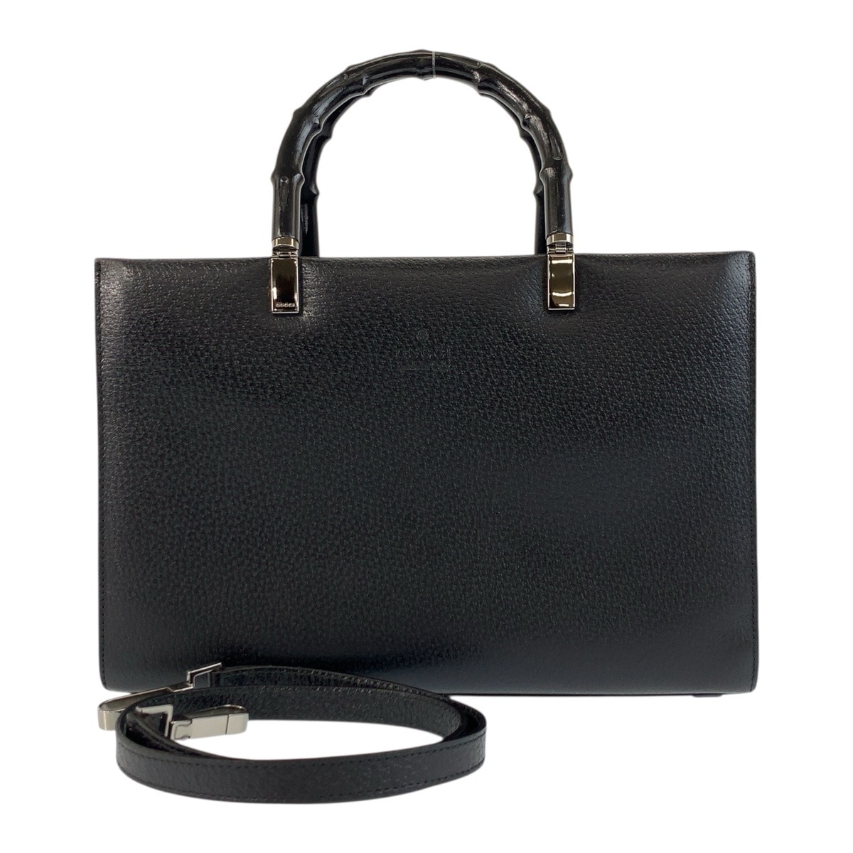 美品 バンブー ブラック 黒 ゴールド金具 レザー 002 1035 ハンドバッグ トートバッグ ショルダーバッグ 2way レディース 502979 39,650円