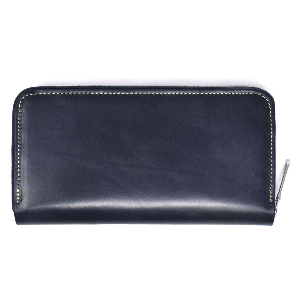 S2722-6 NAVY ブライドルレザー ジップ ラウンド長財布 ウォレット メンズ レディース