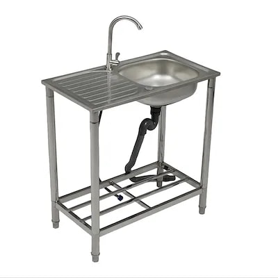 【国内即日発送】流し台 屋外 ステンレス 水栓付 蛇口付き シンク アウトドア 幅広 水栓付き キッチン 屋外用 ステンレス流し台 ステンレスキッチン キャンプ バーベキュー ガーデンシンク 屋外シン