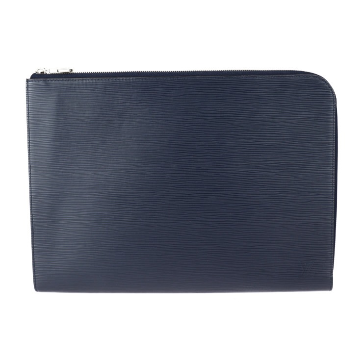 超美品 LOUIS VUITTON ルイ ヴィトン セカンドバッグ M64154 ポシェットジュールGM エピレザー ブルーマリーヌ シルバー金具 L字ファスナー クラッチバッグ ポーチ ビトン 本物