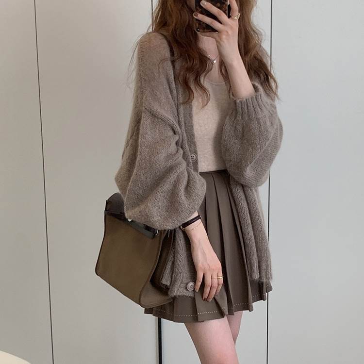 クーポン有トップス ニット セーター カーディガン 春 秋 冬 長袖 襟付き ベージュ オフホワイト XS SS S M L XL LL イベント 高原 ホテル ガーデン コンサート ライブ 外遊び 5,865円