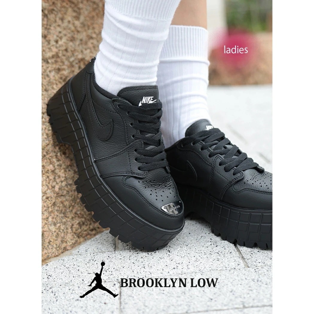 NIKE ナイキ エア ジョーダン ブルックリン ロー スニーカー W AIR JORDAN 1 BROOKLYN LOW BLACK ( 厚底 ブラック 黒 レディース HF3184-001 )