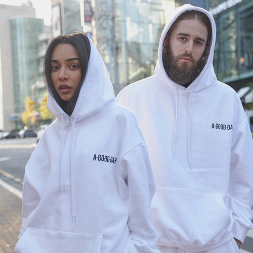 [クーポン適用可能] AGD SIGNATURE WHITE HOODIE (2SIZE)