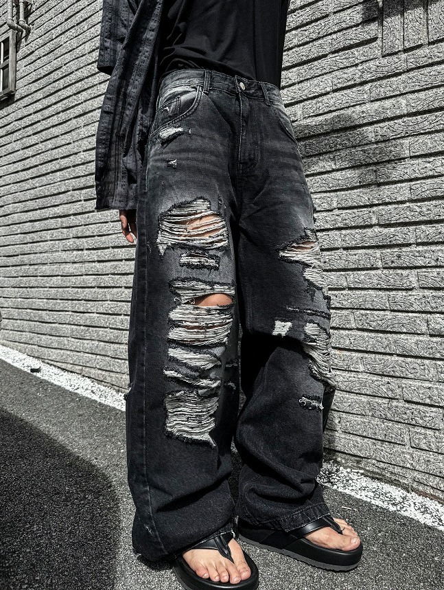 [COSYHARU公式]Denim Destroyed Pants 1