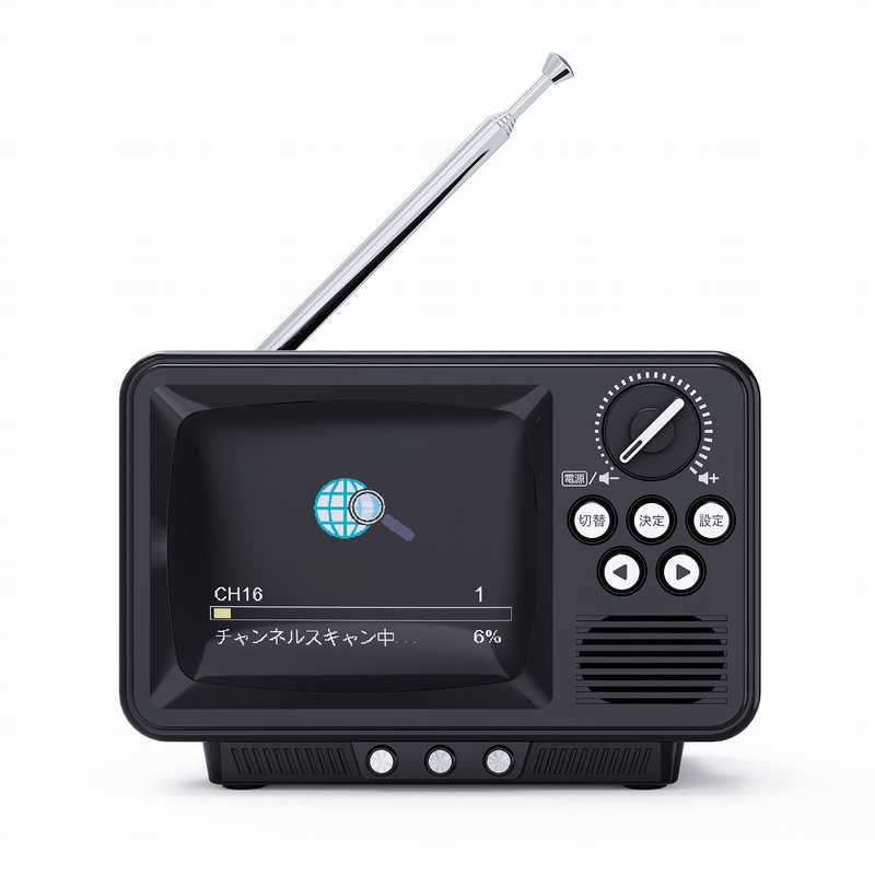WINTECH　2.8インチポータブルワンセグテレビ ［ワイドFM対応 /テレビ/AM/FM］ ブラック　TVR-RT1 K