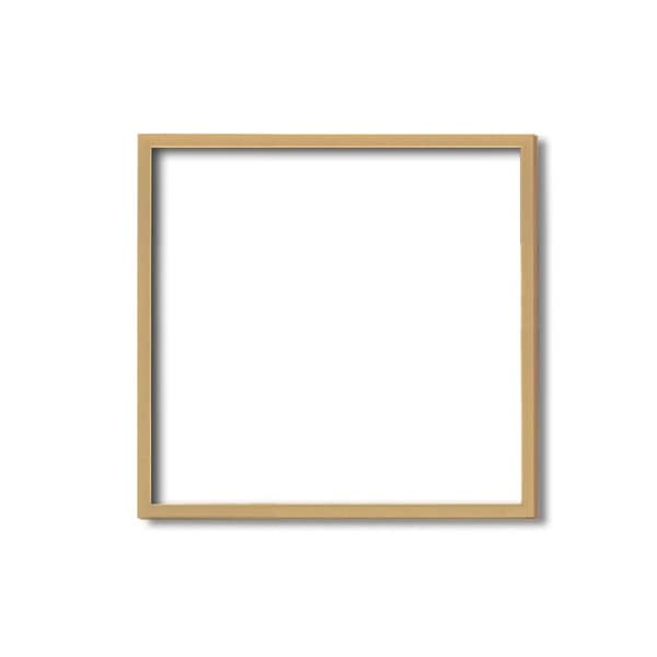 ( 角額 )木製正方額 350角 350×350mm ナチュラル/木地 壁掛けひも フレーム 額縁 額