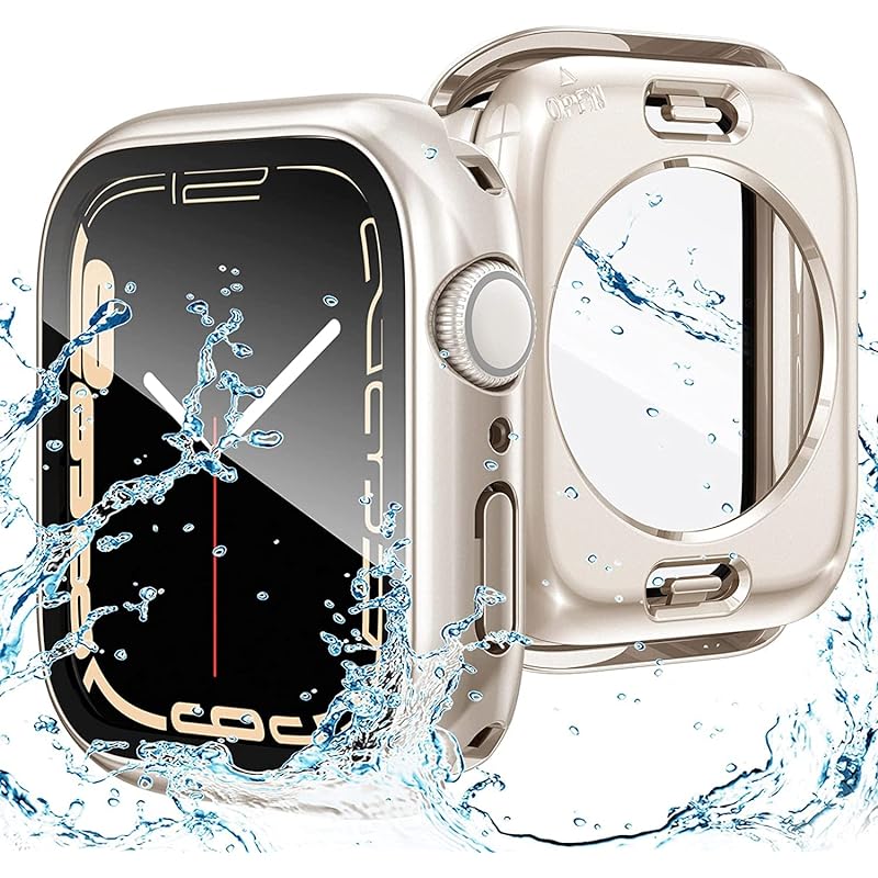 【2023強化版】AMAPC for Apple Watch ケース 360度全面防水 バンド 水泳スポーツ専用 ガラスフィルム 一体型 apple watch 用 カバー 360フルボディ防水 ア 5,457円