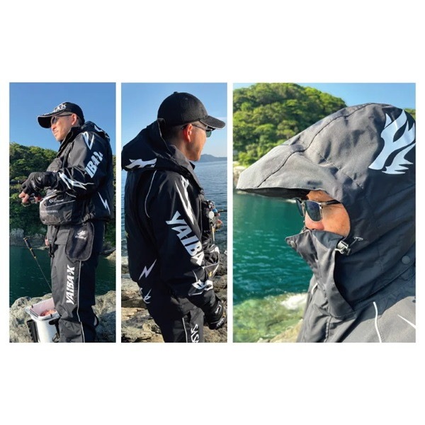 ささめ針 レインウェア YC329 ヤイバレインスーツ ブラック L