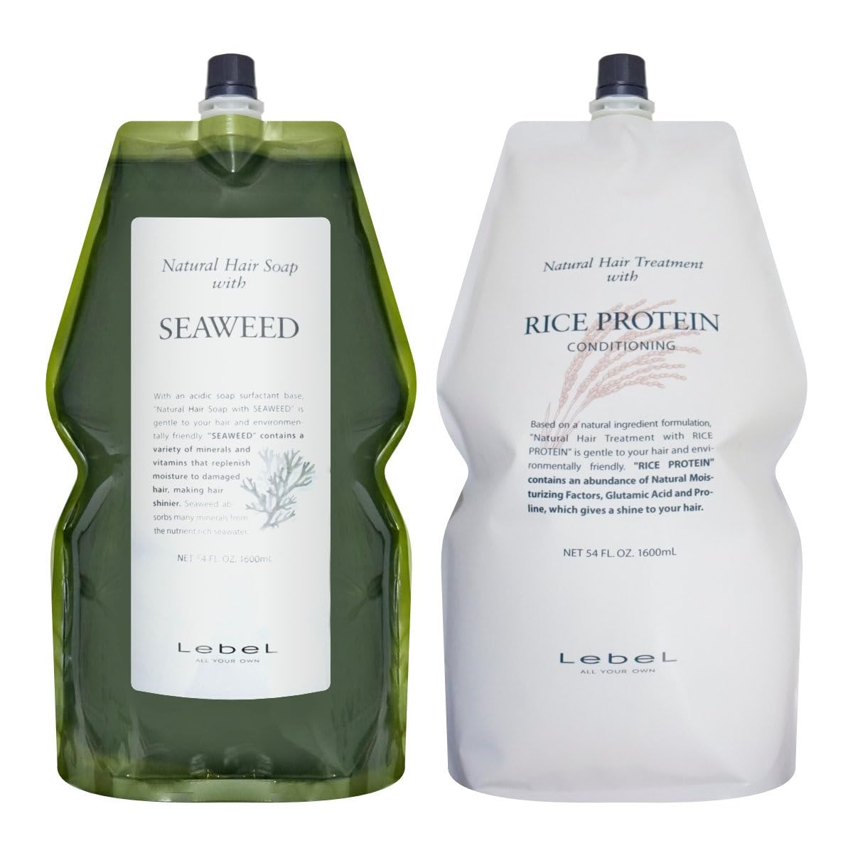 ナチュラルヘアソープ&トリートメント Lebel ルベル ナチュラル ヘアソープ SW シーウィード 1600ｍｌ ＆ トリート RP ライスプロテイン 1600ml セット