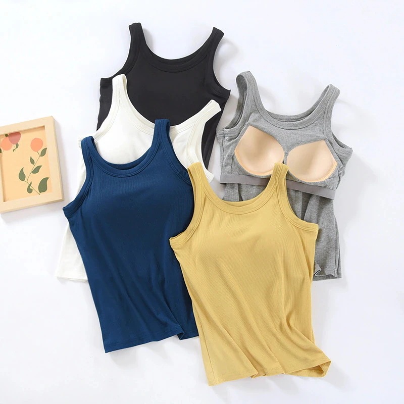 【20点セット】【急速出荷】韓国ファッション カップ付きインナー レディース カップ付き ゆったり 百掛け インナ キャミソール インナー 下着 キャミソール キャミソール インナー