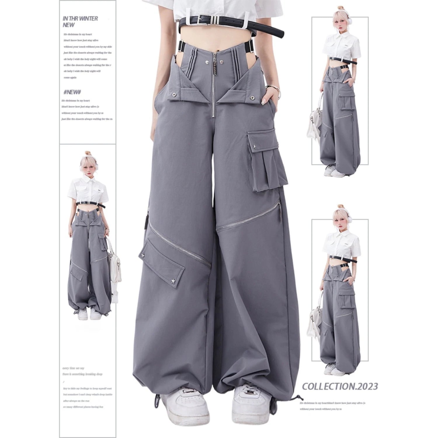 2024 秋 パンツ ロング丈 ワイド ハイウエスト 韓国風 美脚効果 脚長効果 細見え 夏 衣装 おしゃれ かわいい 韓国系ファッション レディース 冬 お出かけ