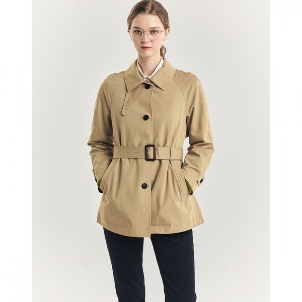 (ヘッジズレディース) 24FW バルマカンハーフレングスコットンブレンドトレンチベージュ HSCO4D801I2