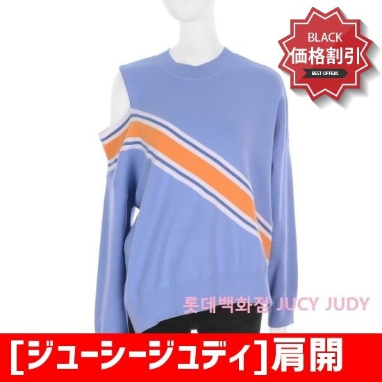 [ジューシージュディ]肩開けたことストライププルオーバーHSKT121H ニット/セーター/パターンニット/韓国ファッション