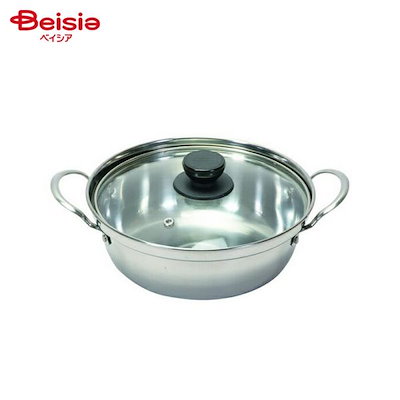 他サイト： パール金属 HC-42 和楽庵 ステンレス製ガラス蓋付卓上鍋18cm HC42【キャンセル不可】の商品画像