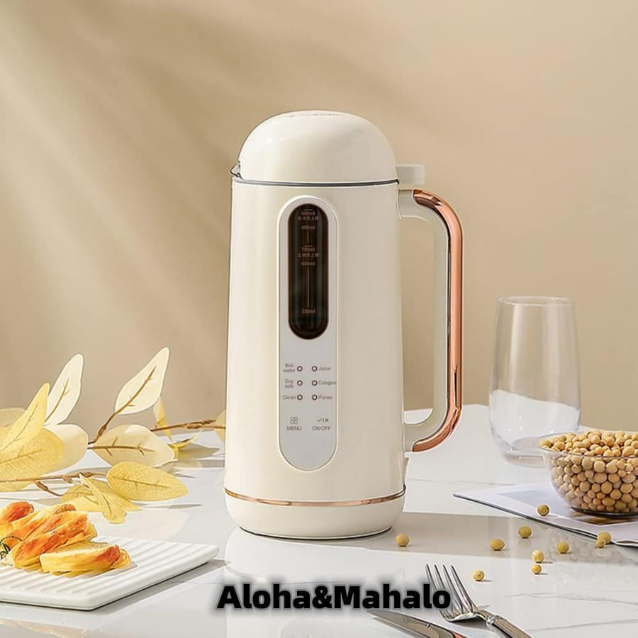 豆乳メーカー 900ML 45人 豆乳機 ジュース機 スープ機 ミキサー 全自動 家庭用 乾燥豆でもOK 花茶ジュース豆乳お粥洗浄米ペースト 濾過不要 小型 304テン