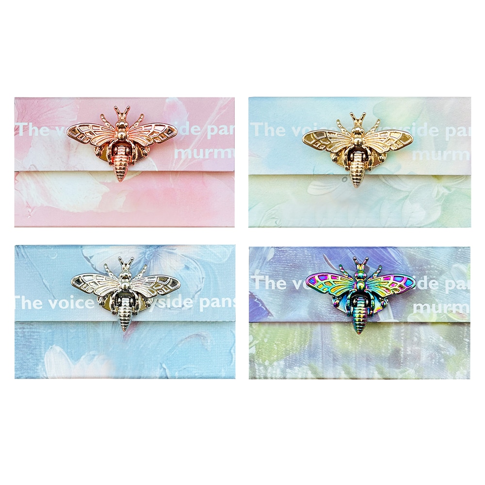 ミツバチ留め具ミニ蛇腹ポーチ4色集スペシャルパッケージ