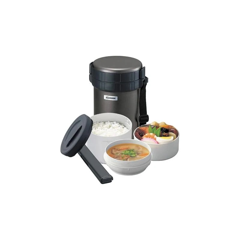 【即納】象印 ( ZOJIRUSHI ) ステンレスランチジャーおべんと 【茶碗約4杯分】 SL-XB20-HG ガンメタリック