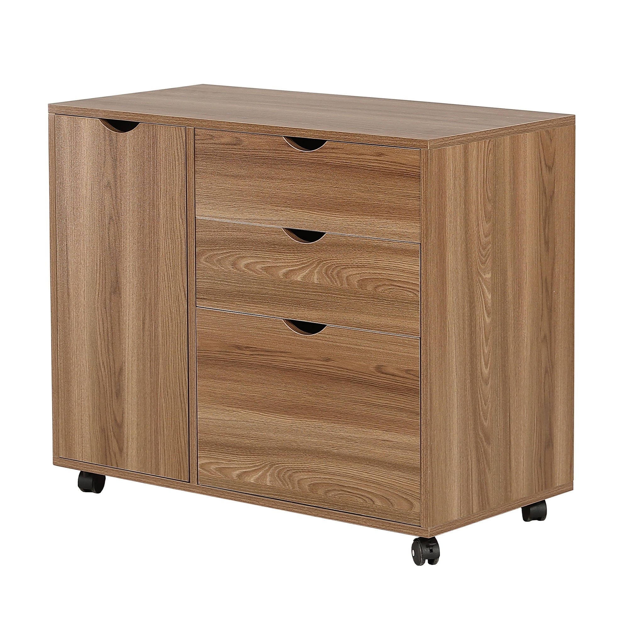 【送！料無！料　30日保証】キャビネット幅80 北欧 サイドボード チェスト キャスター付き 引き出し 3段 ワゴン タンス 扉付き 大容量 押入れ収納 棚 スリム テレビ台 リビング 収納棚 おしゃ