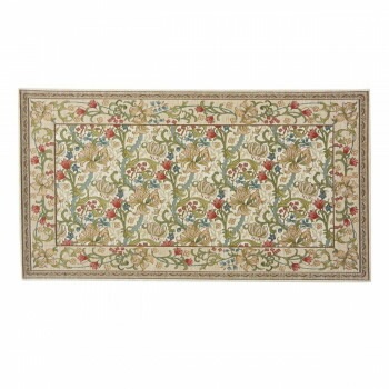 川島織物セルコン Morris Design Studio ゴールデンリリーマイナー マット 約67x120cm FH1708A I アイボリー