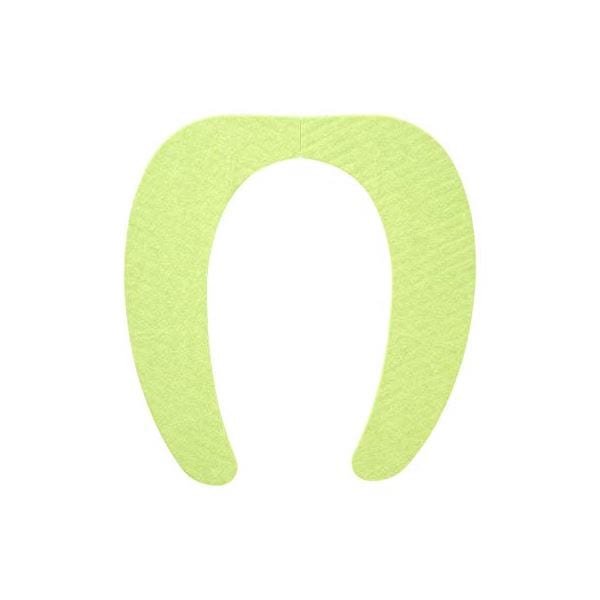 (まとめ) 便座シート/吸着べんざシート (グリーン) 洗える トイレ用品 『レック ぴたQ』 (72個セット)