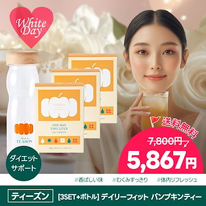 [ホワイトデー3SET+ボトル]ティーズン 水出しティー デイリーフィット パンプキンティー 3g 30個入り (60L分量) ダイエットサポート むくみケアティー 食物繊維 かぼちゃ茶 お茶 水