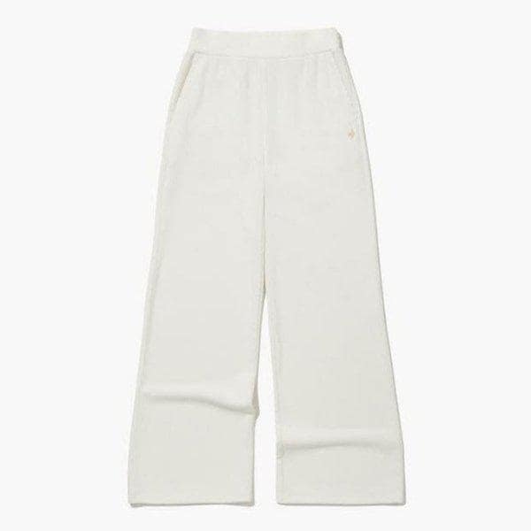 M パンツ UQC QQ122OFP22-CRM ウーマンズ スプリング コテ ストレート パンツ / CREAM