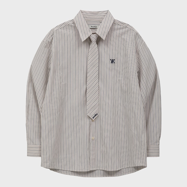 Tie Set Stripe シャツ IVORY