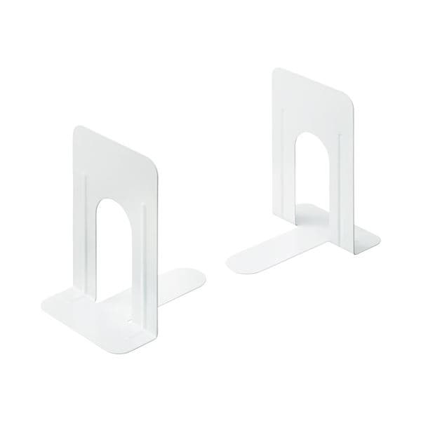（まとめ） スマートバリュー ブックエンドLL 白 2個／1組 B169J-LL-WH(×10セット)