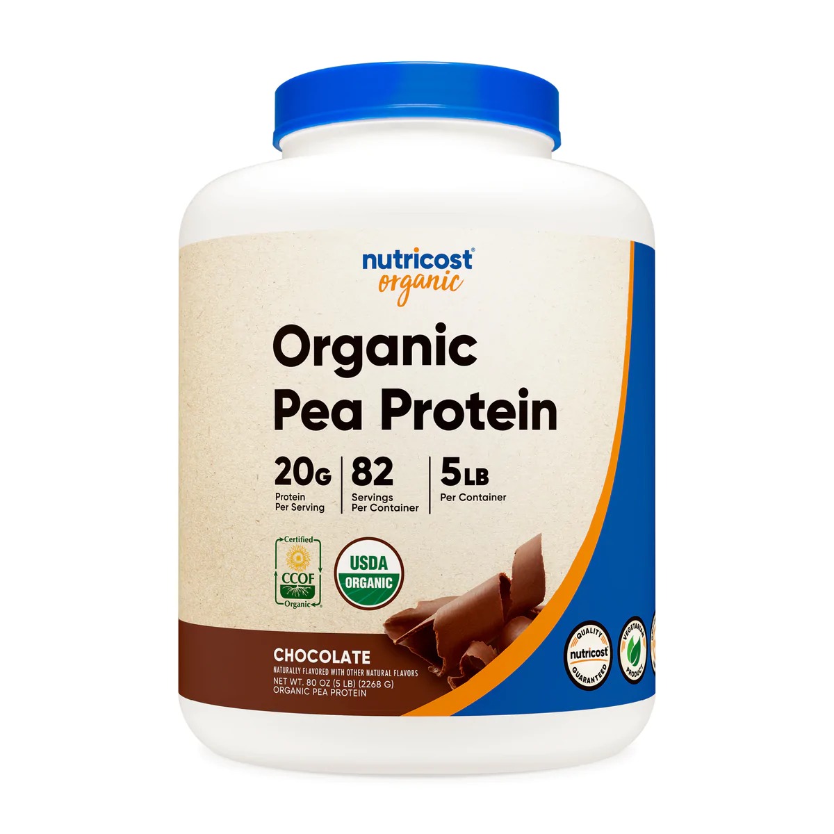 [USA] Nutricost ニュートリコスト Pea Protein Isolate Powder Chocolate (Organic) (5 LB)