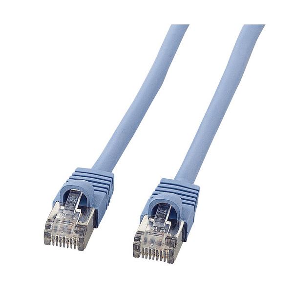 （まとめ）サンワサプライSTPエンハンスドカテゴリ5 単線ケーブル ライトブルー 15m KB-STP-15LBN 1本(×2セット)