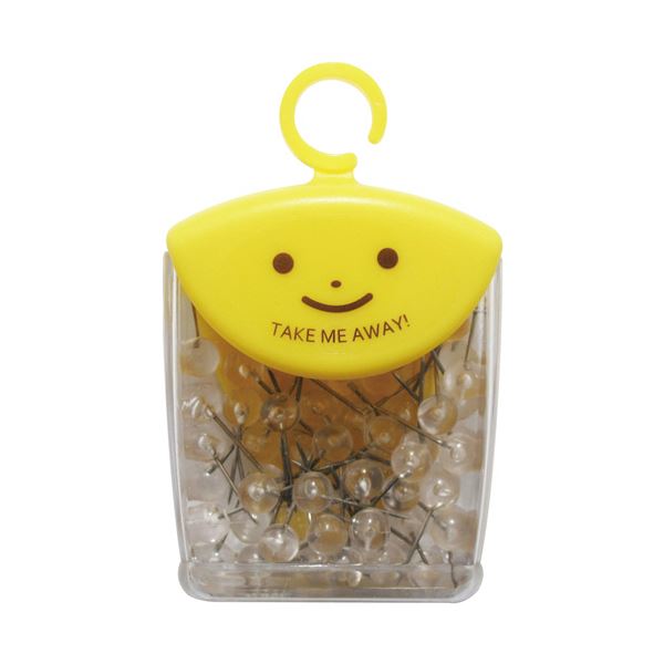 （まとめ）ミツヤ ツレテッテ マップピン頭径Φ6mm 針長10mm 透明 （350本）[x3]