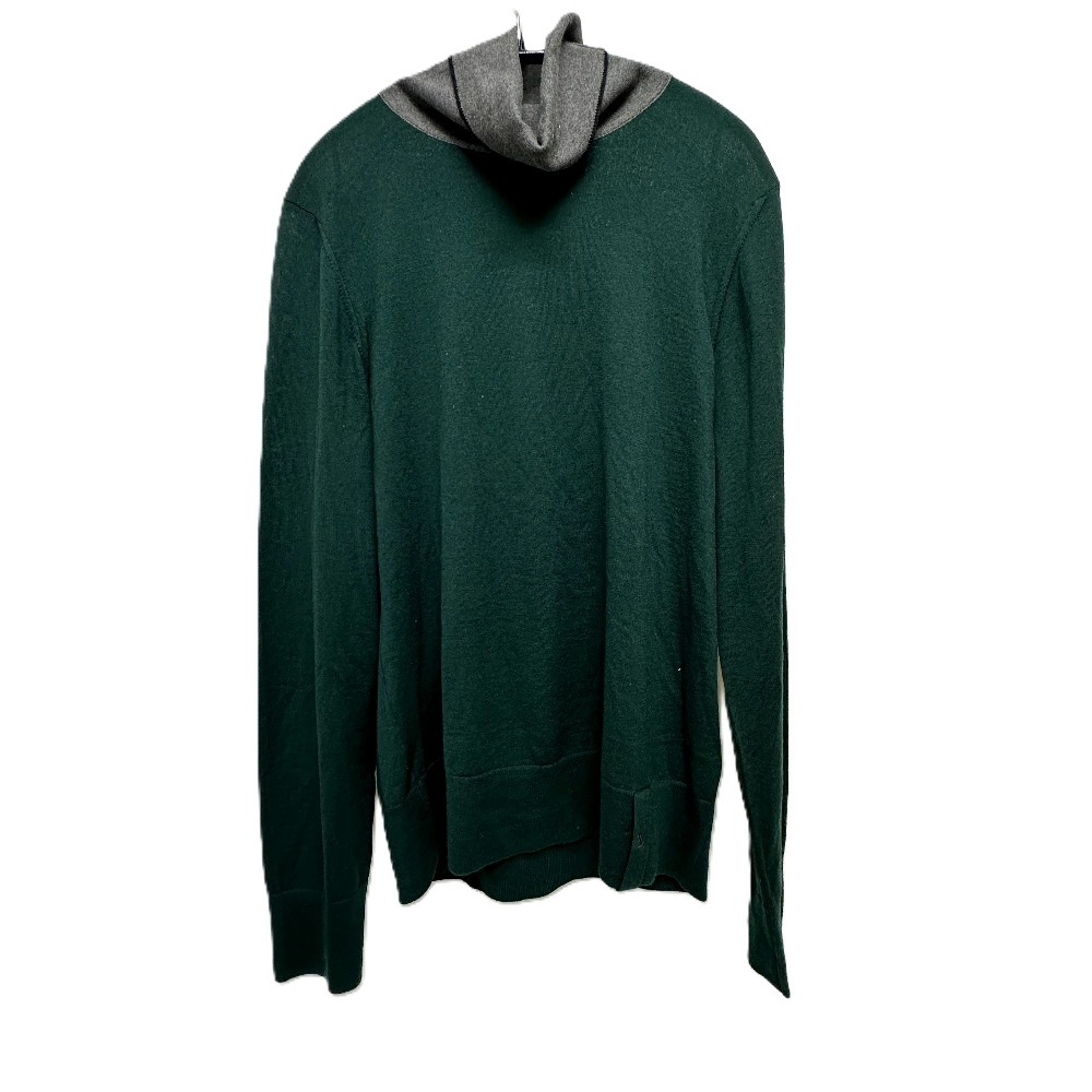 セーター ハイネック バイカラー ニット アパレル ウール グリーン