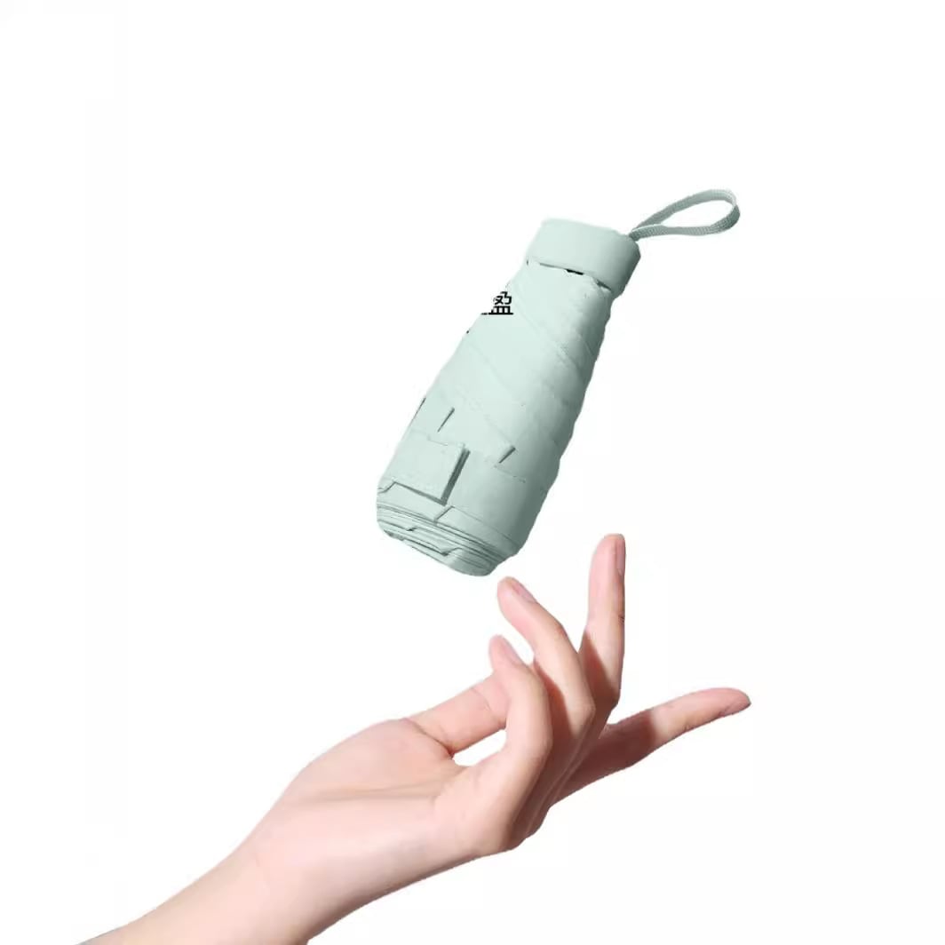 日傘 小さな日傘女性日焼け止め UV 日よけ傘晴雨兼用ミニフラットパラソル折りたたみコンパクトポータブル