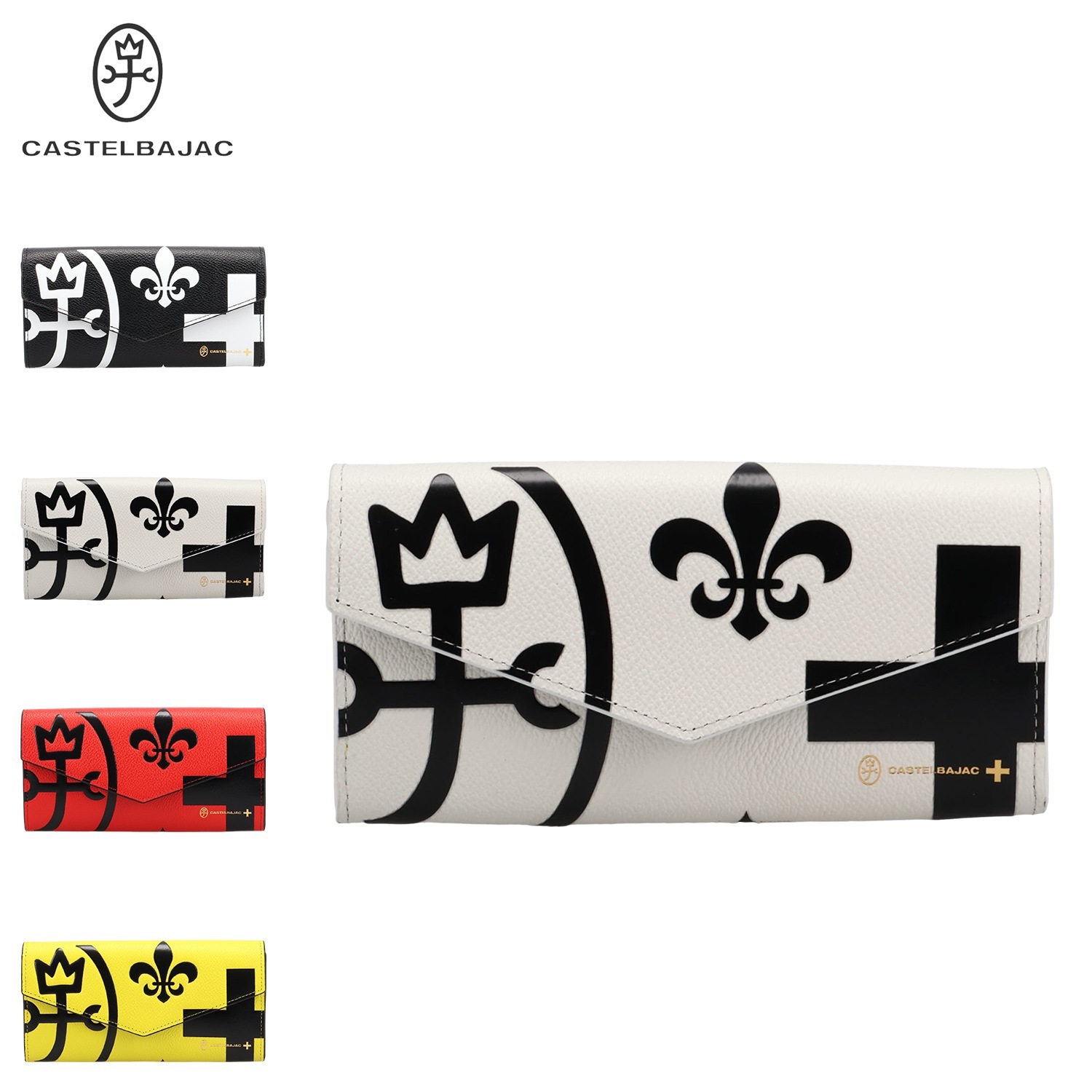 財布 長財布 メンズ レディース 本革 ネゼル ブラック ホワイト 黒 白 81605