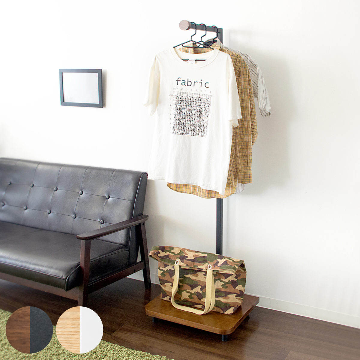 スリムハンガーラック 幅45cm L型 スチールフレーム ハンガーラック キャスター付き ポールハンガー コートハンガー 洋服収納 省スペース 収納 ハンガーポール コート掛け 玄関収納