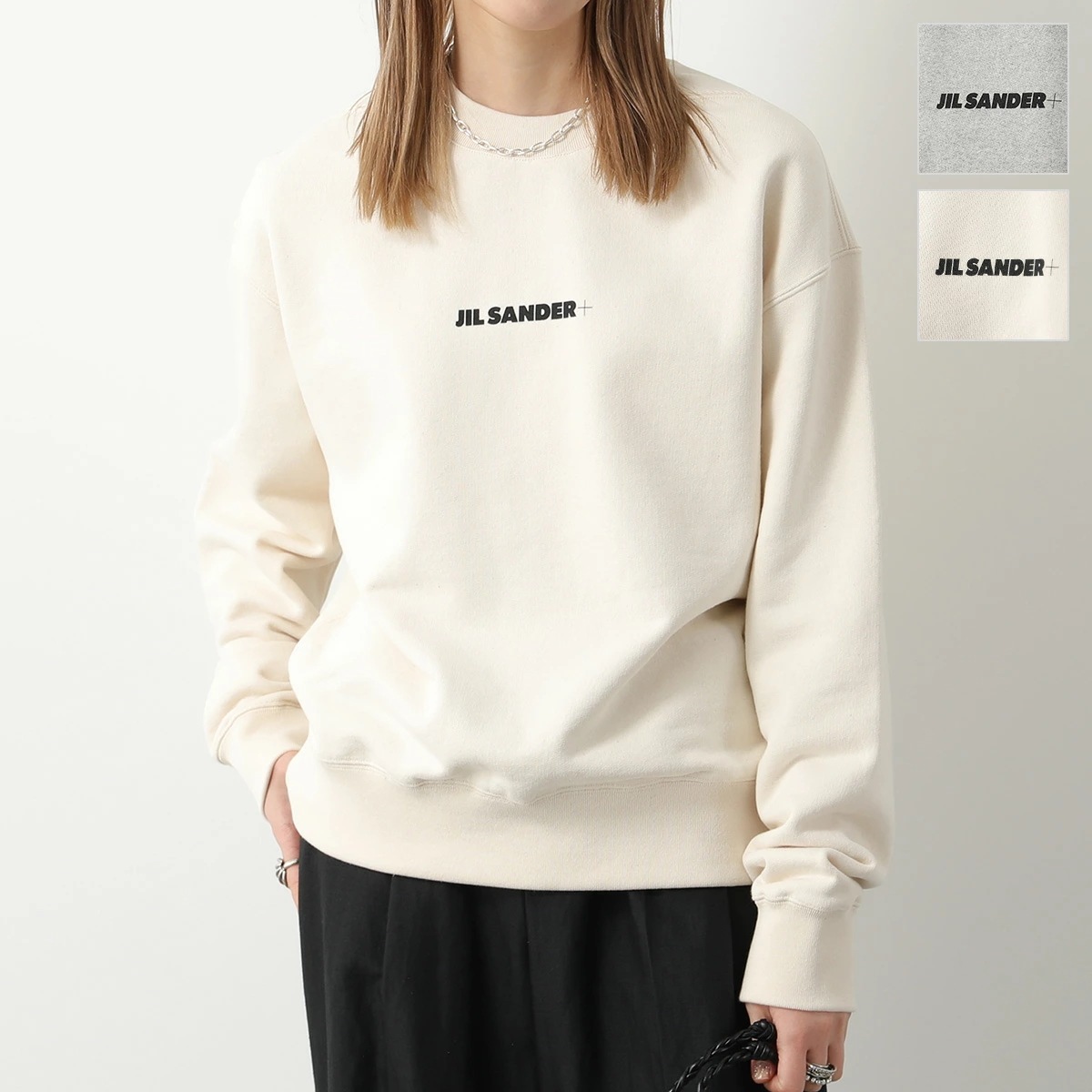 JIL SANDER+ ジルサンダー プラス トレーナー J40GU0001 J20010 レディース スウェット ロゴ 長袖 クルーネック カラー2色