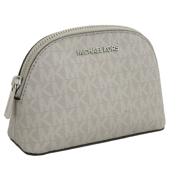 マイケルコース ポーチ 化粧ポーチ コスメポーチ レディース アウトレット コーティングキャンバス グレー ジェットセットトラベル JET SET TRAVEL トラベルポーチ ミディアム シグネチャ