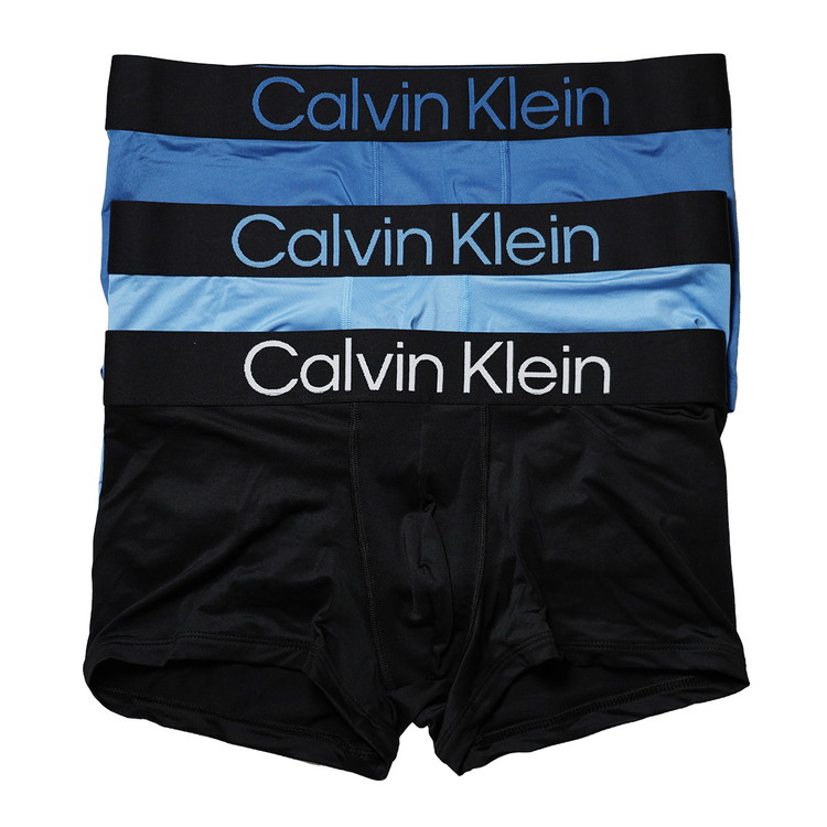 カルバンクライン：BOLD LOGO ローライズボクサーパンツ 3PK (デルフト/シルバーレイクブルー/ブラック)[ボクサーパンツ/ 男性下着/ メンズインナー/人気ブランド/おすすめギフト/誕生日