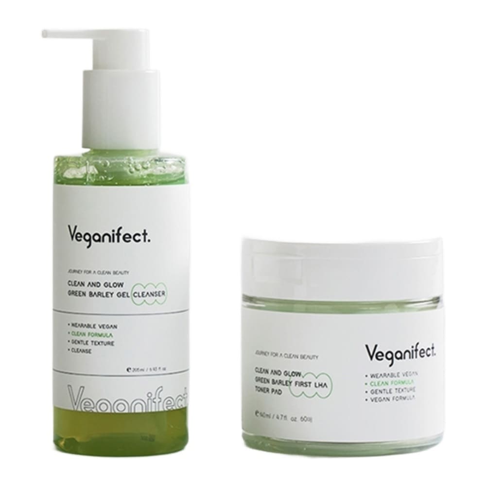 青麦クレンジングジェル 205ml+クリーン&グロー青麦ファーストLHAトナーパッド