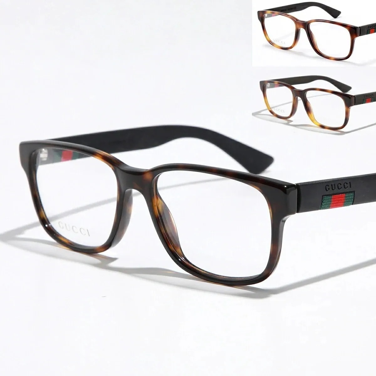 GUCCI グッチ メガネ GG0011O メンズ ウェリントン型 めがね 伊達メガネ ダテ 眼鏡 ロゴ アイウェア カラー3色