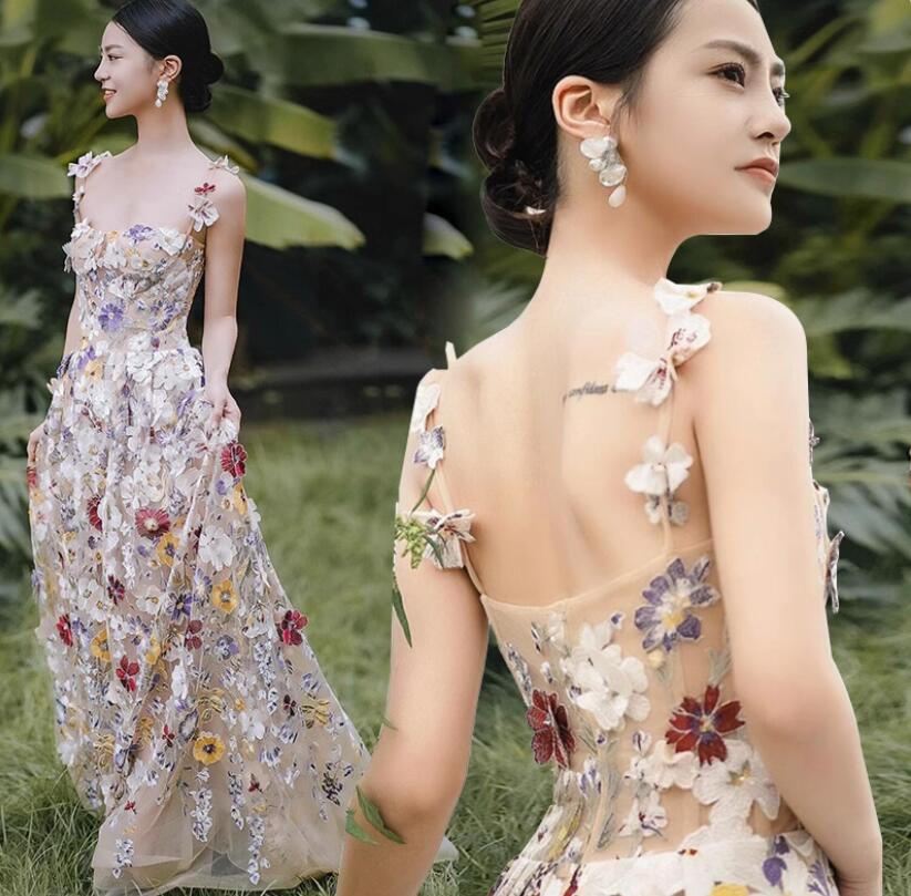 お安く提供イブニングドレス 花嫁ドレス お呼ばれ ワンピース パーティードレス カクテルドレス マキシ丈ワンピース おしゃれ レデイース 声楽 Aラインドレス 袖なし 発表会 きれいめ 二次会 同窓会