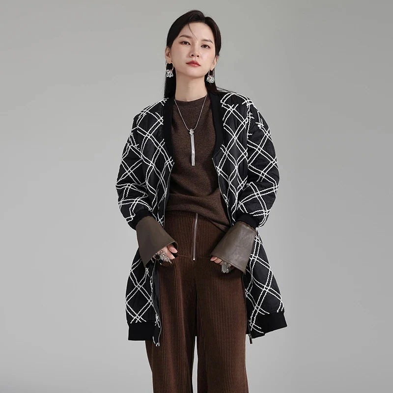 【J.Fashion】 冬 中綿ジャケット vネック ジッパー レディース アウター30%までに制限