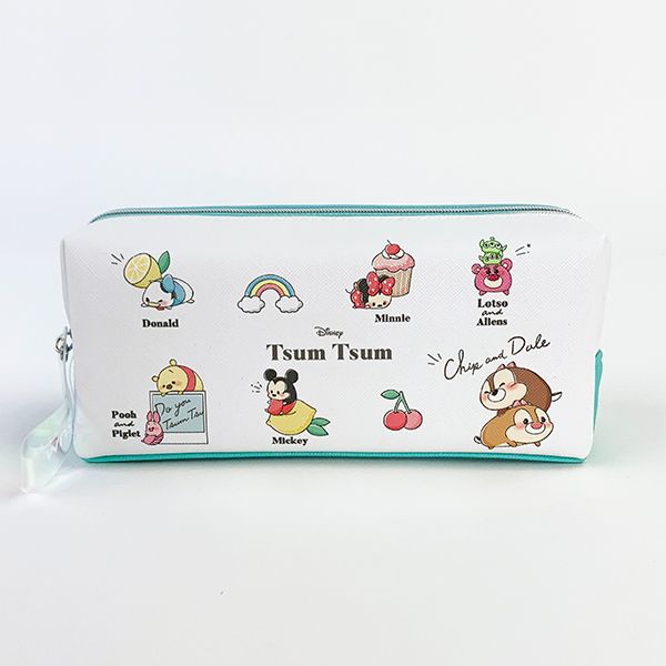 ツムツム 誠実 ペンケース 整列 ペンポーチ 筆箱 水色 ディズニー