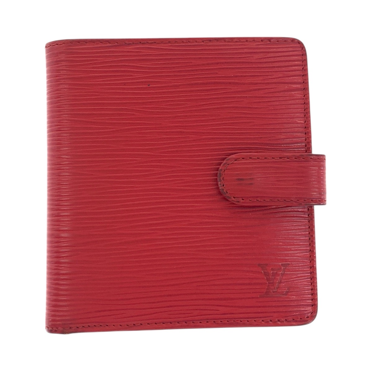 エピ ポルト ビエ コンパクト ルージュ レッド ゴールド金具 エピレザー M63557 折り財布 コンパクトウォレット レディース 504328