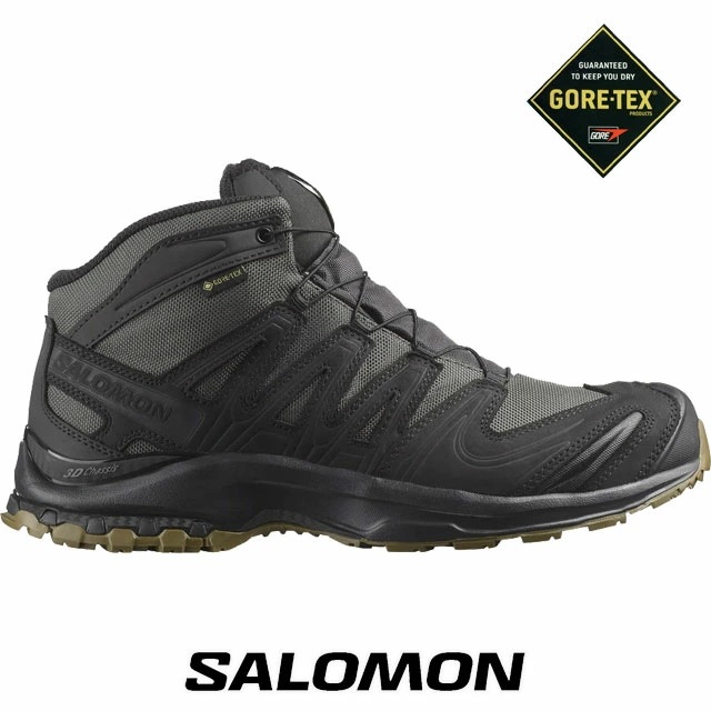 サロモン ハイキングブーツ メンズ XA トラッカー ゴアテックス 防水 ハイキングシューズ 滑りにくい 靴 レースアップ ミッドカット アウトドア ブラック 478226 送料無料r