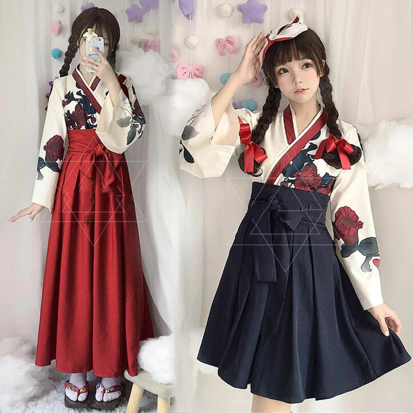 【新作登場 最安値】和コスチューム 袴セット 着物コスプレ 和服 振袖 衣装 花柄 レディース 和セット 浴衣 ハロウィン 着物 コスプレ 着物ドレス 袴 浴衣 仮装 人用 夏 ミニ スカート ハロウ