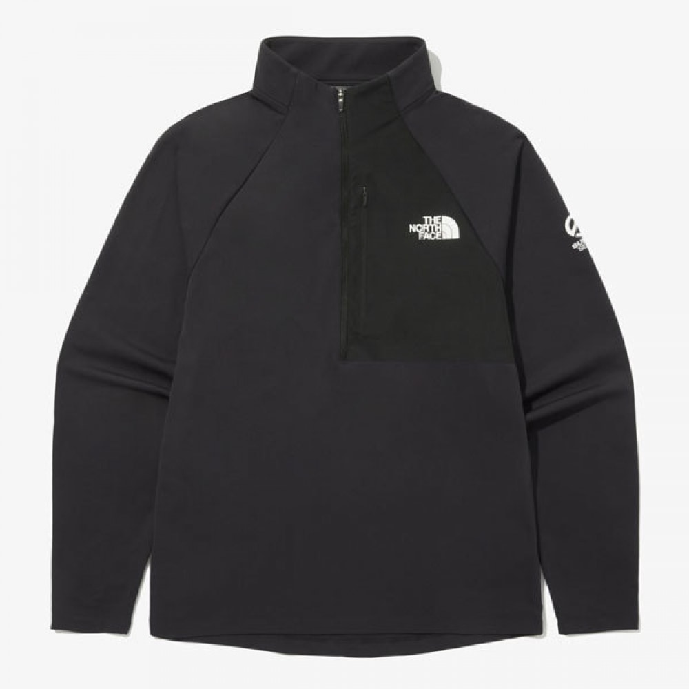 ノースフェイスメンズサミットマカルーロングスリーブジップTシャツ DGY NT7LQ50B