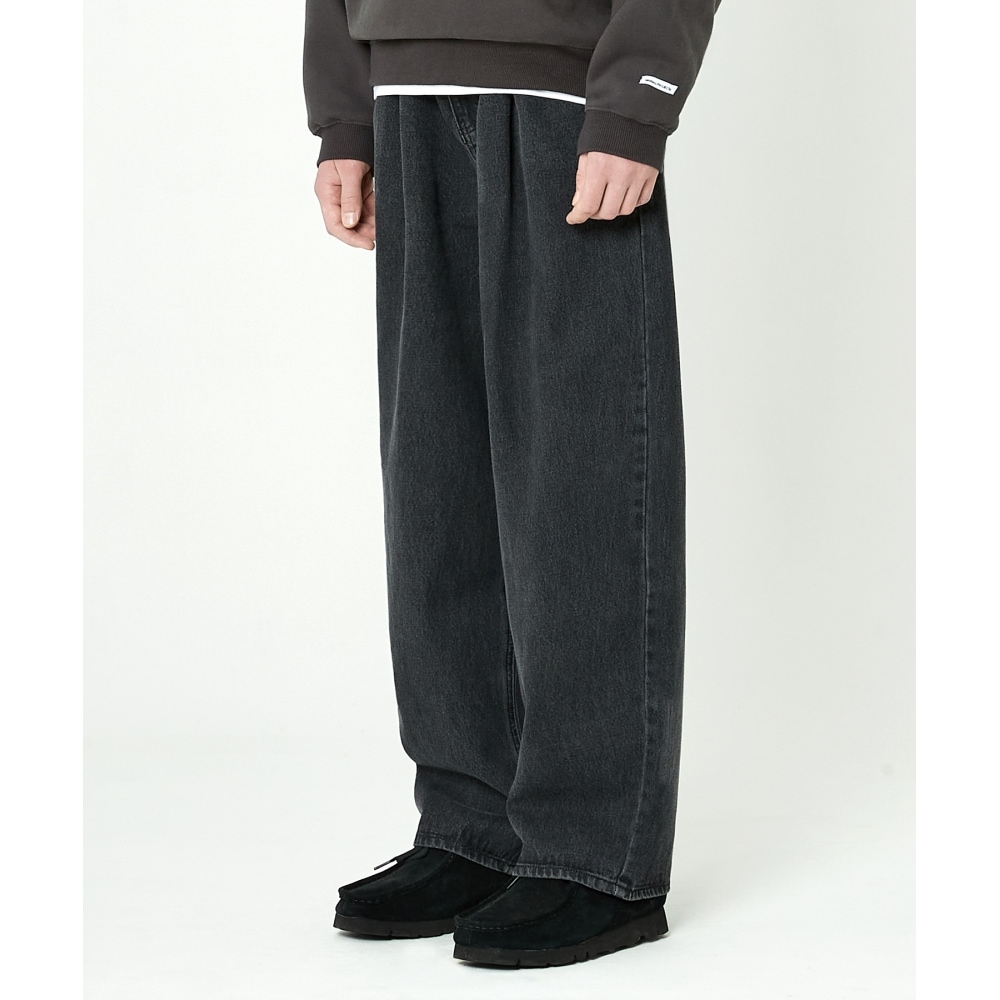 MINIMALPROJECT ベーシックワンジョーワイドデニムパンツ MDP109 [DARK GRAY]