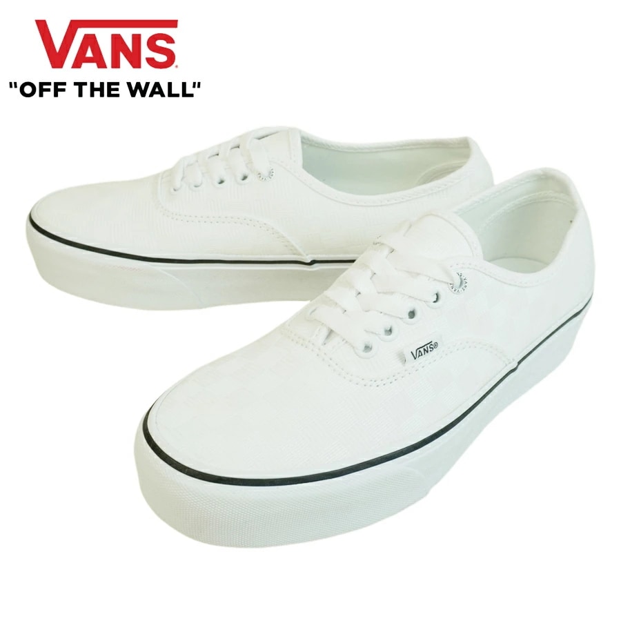 VANS スニーカーVANS ヴァンズ バンズ【箱なし】AUTHENTIC オーセンティック PLATFORM プラットフォームTONAL CHECK TR W