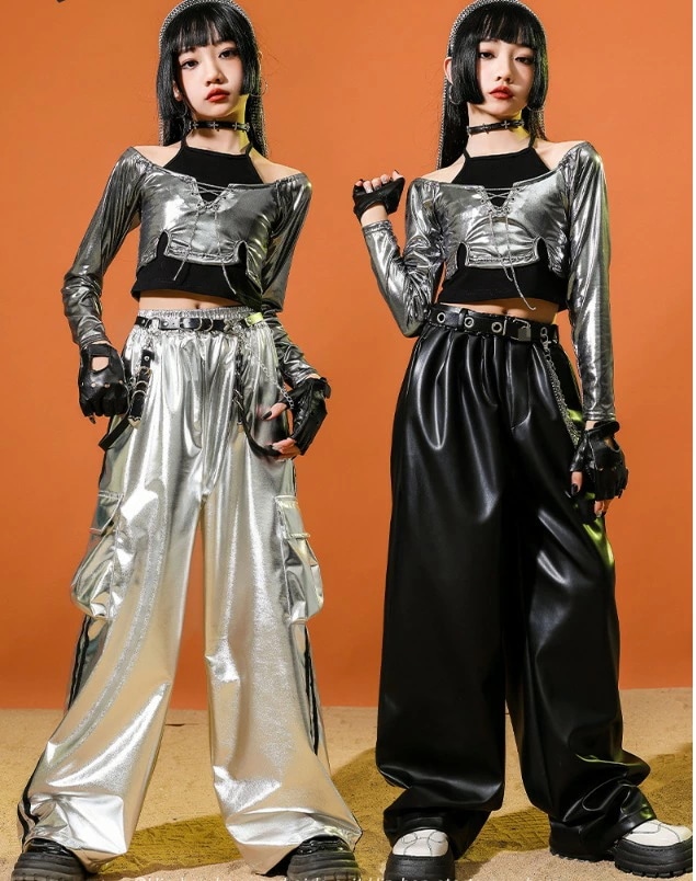 [高品質]キッズダンス衣装 女の子 子供服 かっこいい 演出服 舞台服 jazz ステージ衣装 応援団 ダンス練習着 発表会 人気 応援団 舞台服 演奏会 子供服 舞台効果抜群 おしゃれ トップス パ 4,770円